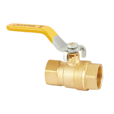 1/2Inch - полностью гаван латунный шариковый клапан 4Inch для ручки газа масла желтой пластиковой