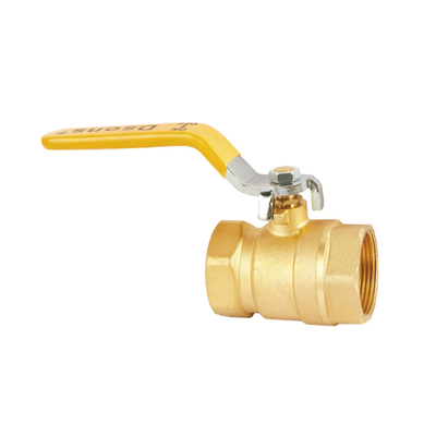 1/2Inch - полностью гаван латунный шариковый клапан 4Inch для ручки газа масла желтой пластиковой