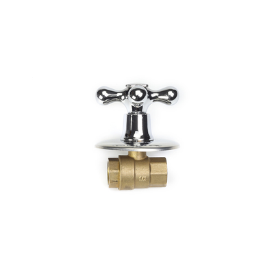 клапан стопа 1/2inch шарика OEM плакировкой хрома горячий прямой латунный